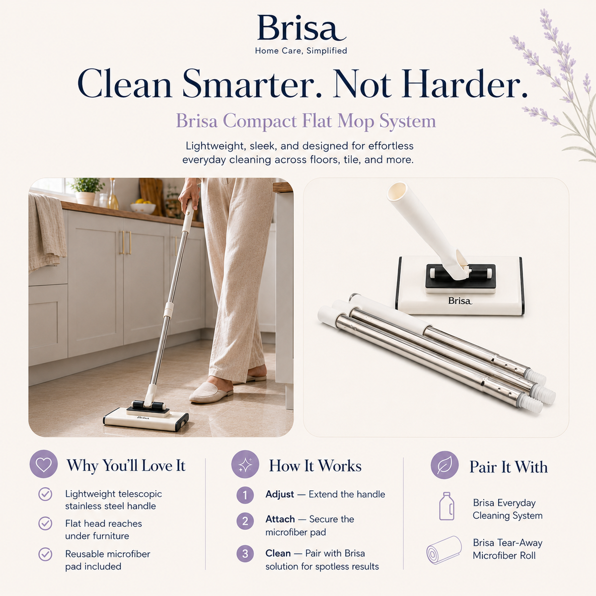 Brisa Compact Flat Mop System